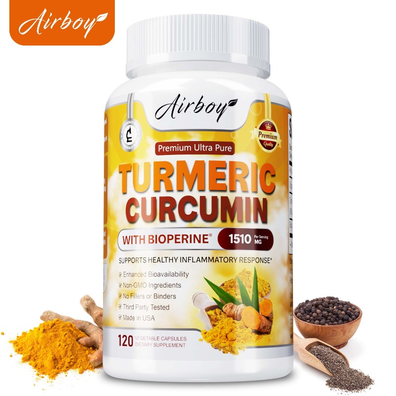 Turmeric Curcumin Capsule - Cápsulas de Cúrcuma e Curcumina -