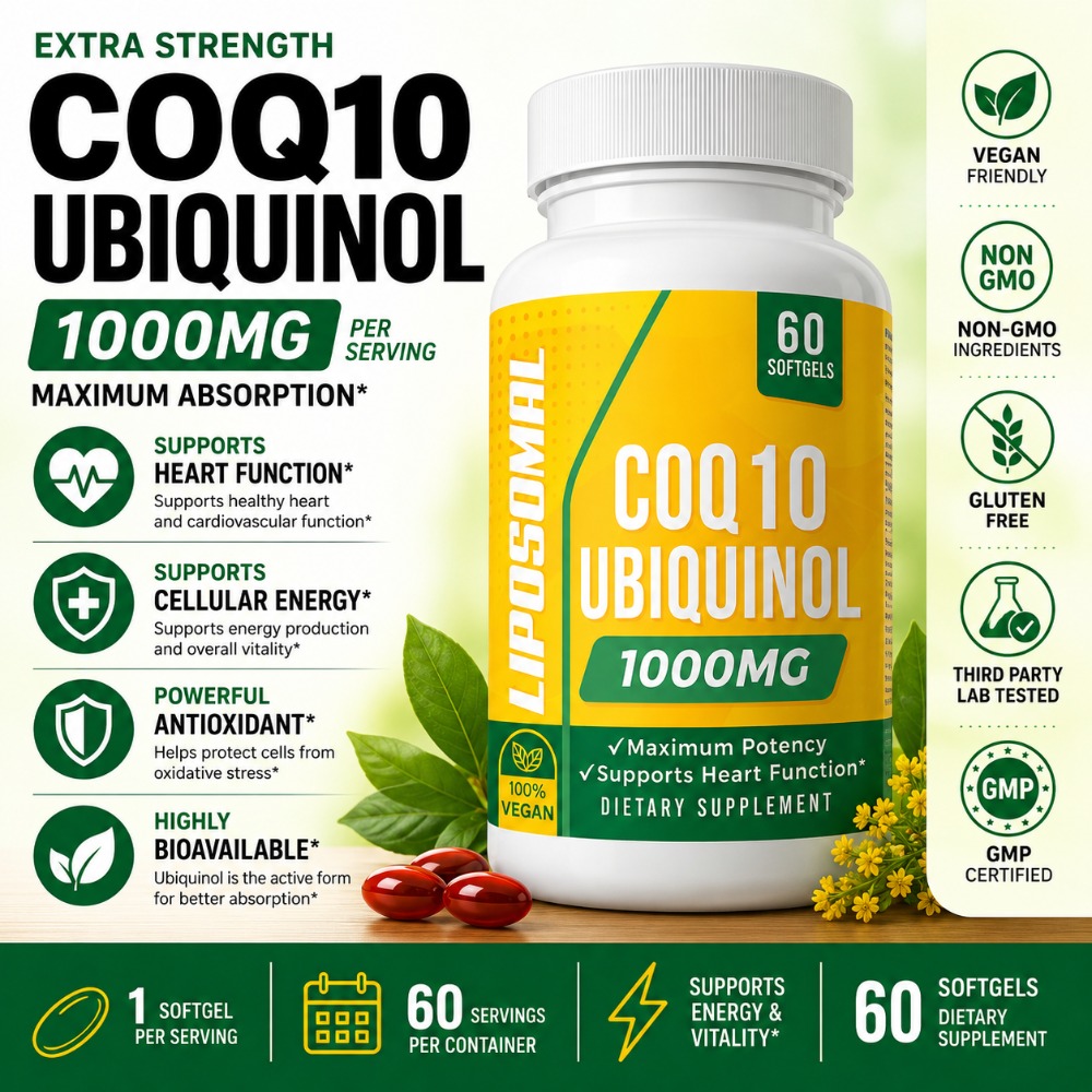 CoQ10 Ubiquinol 1000mg Vegano  - Turmeric Curcumin Capsule avaliação e preço