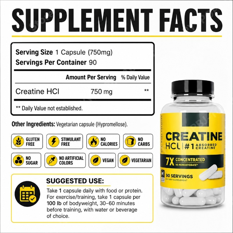 Creatina HCl 750mg 90 Cápsulas - Nutrition Of Fitness avaliação e preço